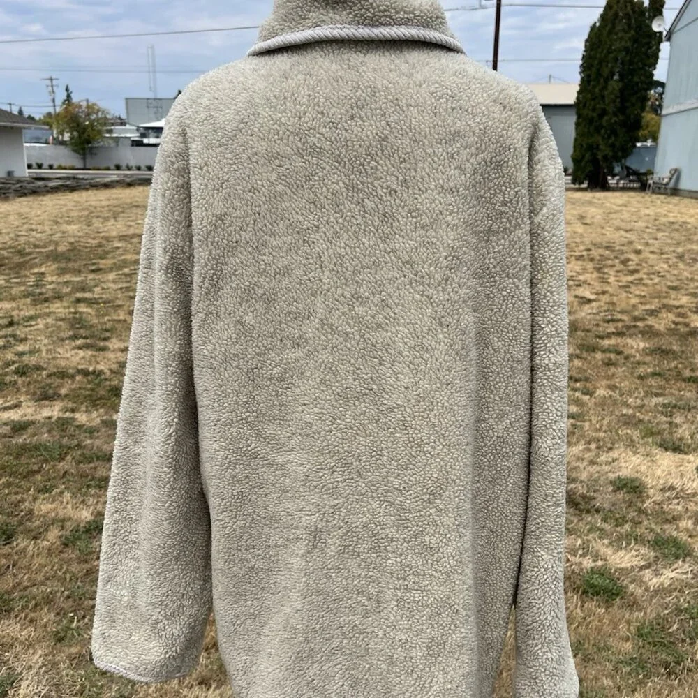 Vintage Y2K New York Sherpa Fleece Jacket Coat Alpine Embroidered Western Winter